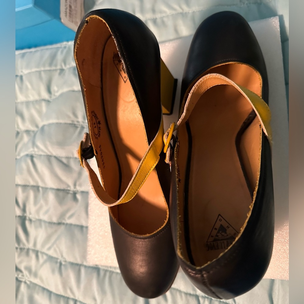 Fluevog JoAnn Black and Gold